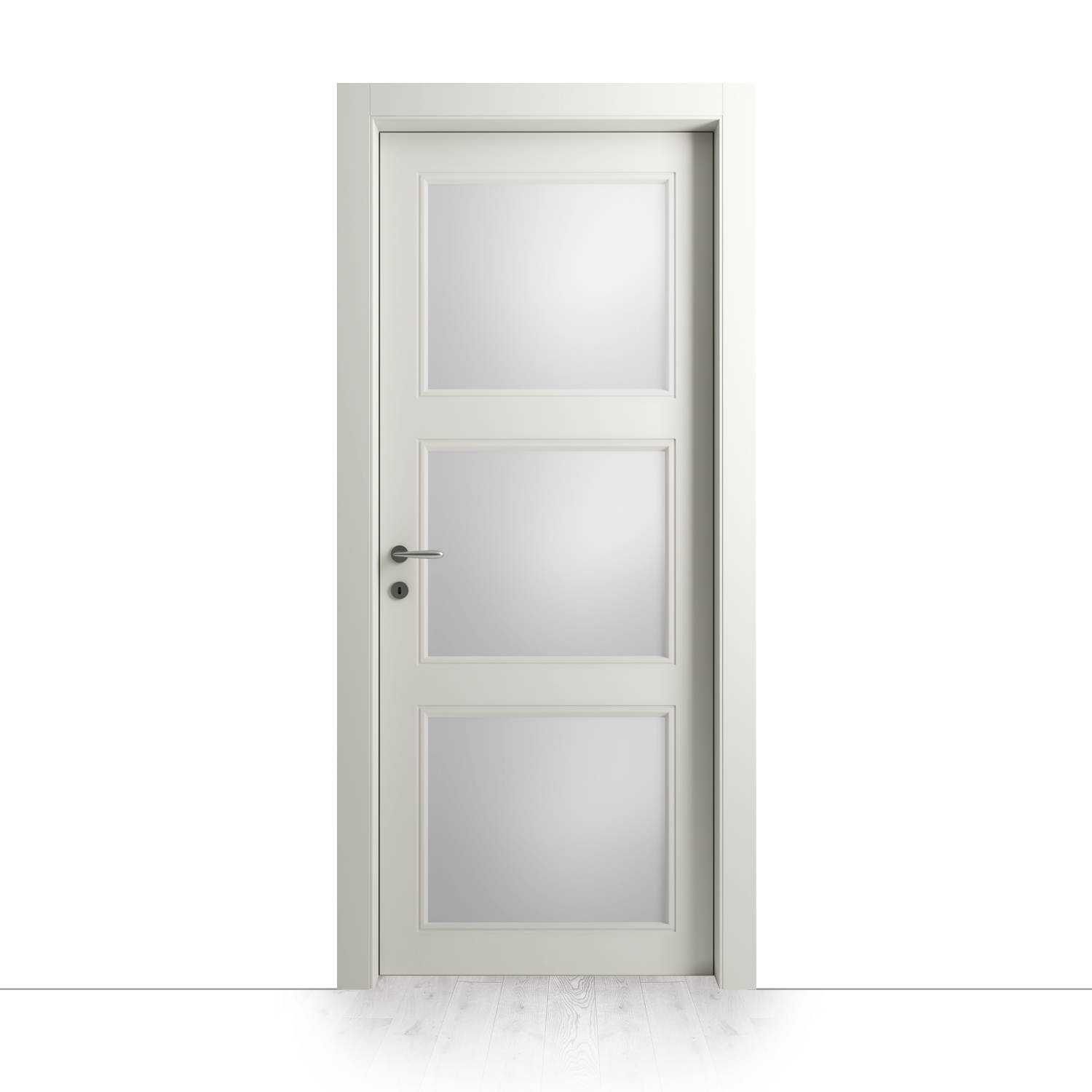 Porta da interno - SLIM : R1 - FLOU NOCCIOLA - FOA - in legno / a libro /  vetrata